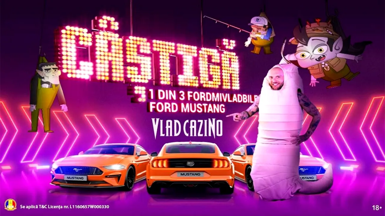(P) Vlad Cazino te provoacă să-ți trăiești „Visul American” în cadrul noii campanii cu 3 autoturisme Ford Mustang Fastback