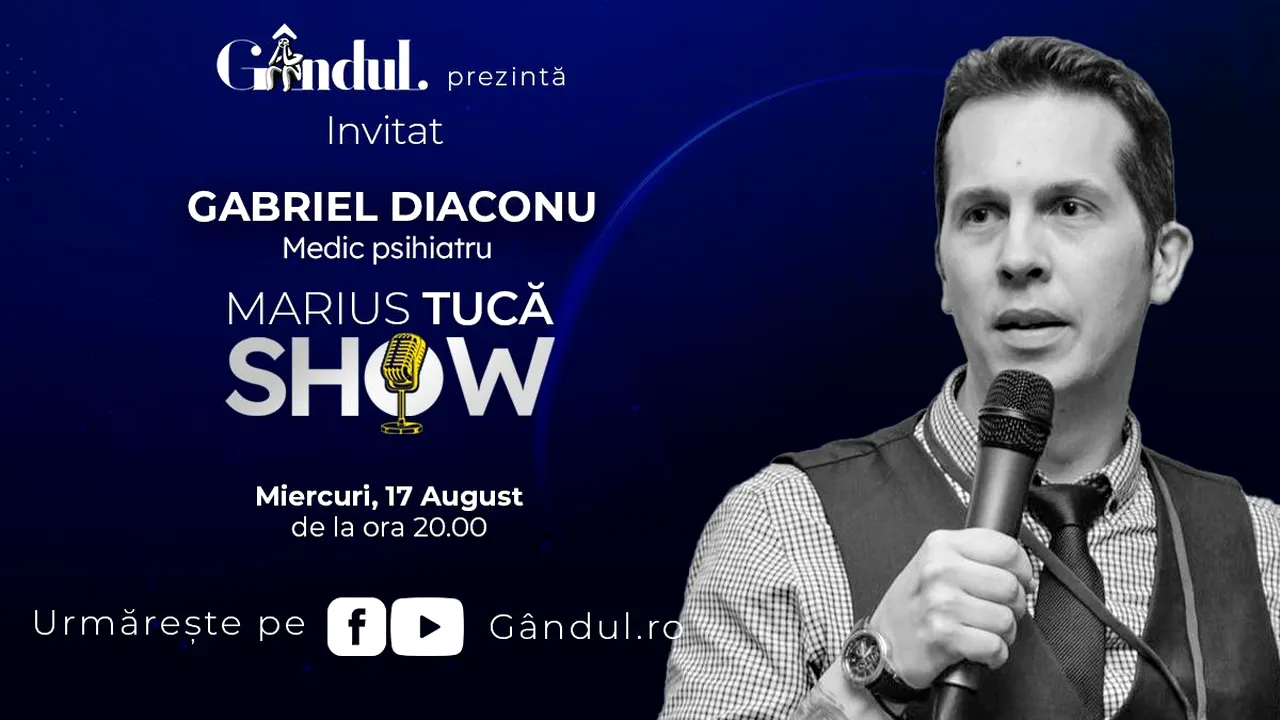 Marius Tucă Show începe miercuri, 17 august, de la ora 20.00, live pe gândul.ro