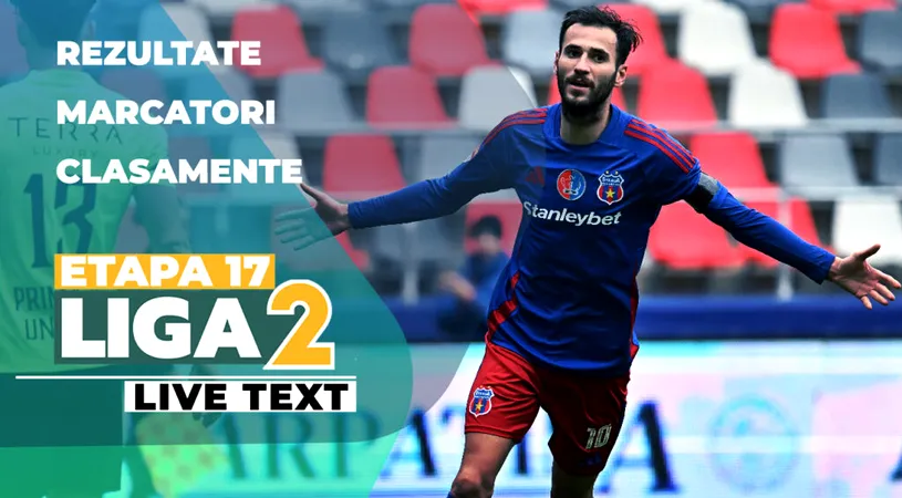 Liga 2, etapa 17 | Meciul de la Cisnădie, amânat cu o oră. Ultima rundă din 2024 propune cinci jocuri de la ora 11:00, printre echipele oaspete fiind și primele două clasate, FK Miercurea Ciuc și Steaua. Partida dintre CS Mioveni și FCU Craiova nu se dispută