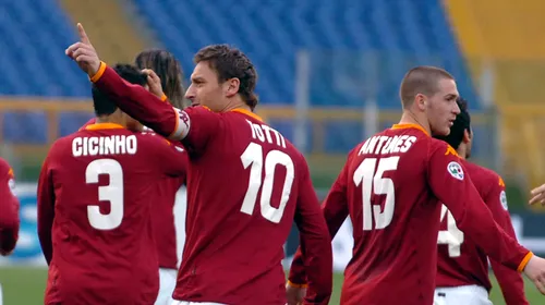 VIDEO\Vezi cum a câștigat Roma cu Catania prin golul lui Totti
