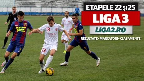 Ripensia urcă pe primul loc în Seria 4. AFC Hermannstadt câștigă derby-ul cu Metalurgistul Cugir și e ca și promovată din Seria 5.** Rezultatele și marcatorii etapelor 22 și 25