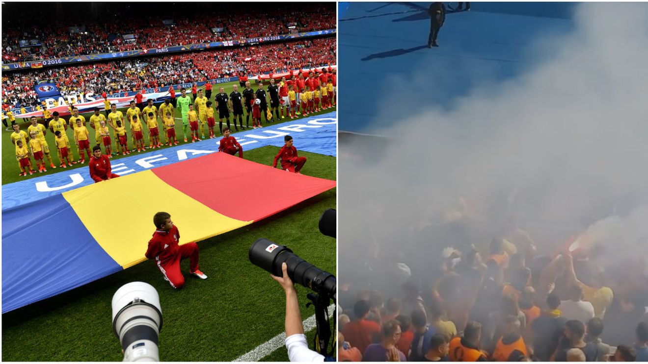 UEFA a deschis o procedură disciplinară împotriva României după meciul cu Elveția! VIDEO | Momentul în care fanii tricolorilor au "aprins" peluza de pe Parc des Princes