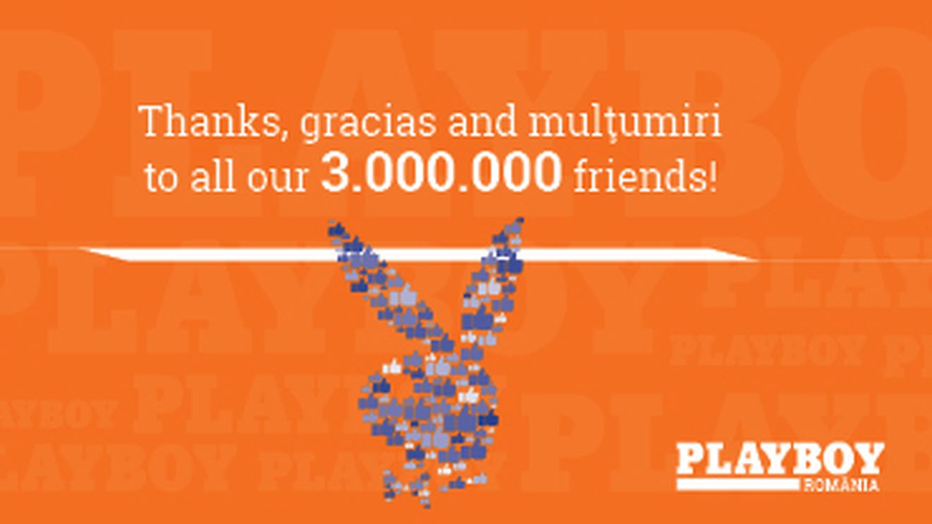 Playboy România, peste 3.000.000 de fani în rețeaua socială Facebook