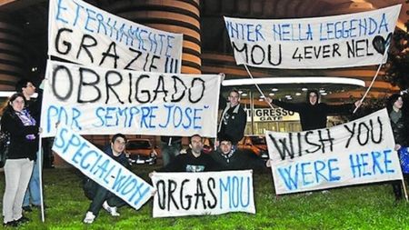 FOTO** Nu l-au uitat! Vezi ce mesaje a primit Mourinho de la fanii lui Inter!