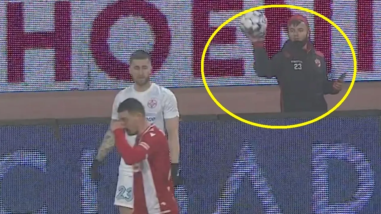 Ovidiu Popescu, lovit cu „balonul” în cap de un copil de mingi, în timpul derby-ului Dinamo - FCSB! Cum a reacționat fotbalistul