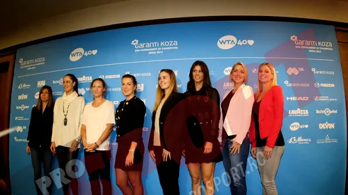 Simona Halep, în grupă cu Maria Kirilenko, Anastasia Pavliucenkova și Alize Cornet la turneul de la Sofia. FOTO de la prezentarea sportivelor