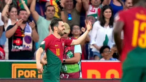 Câștigătorul Ligii Campionilor și-a făcut datoria și la echipa națională! A marcat în Portugalia - Bosnia și a fost felicitat de Cristiano Ronaldo | VIDEO