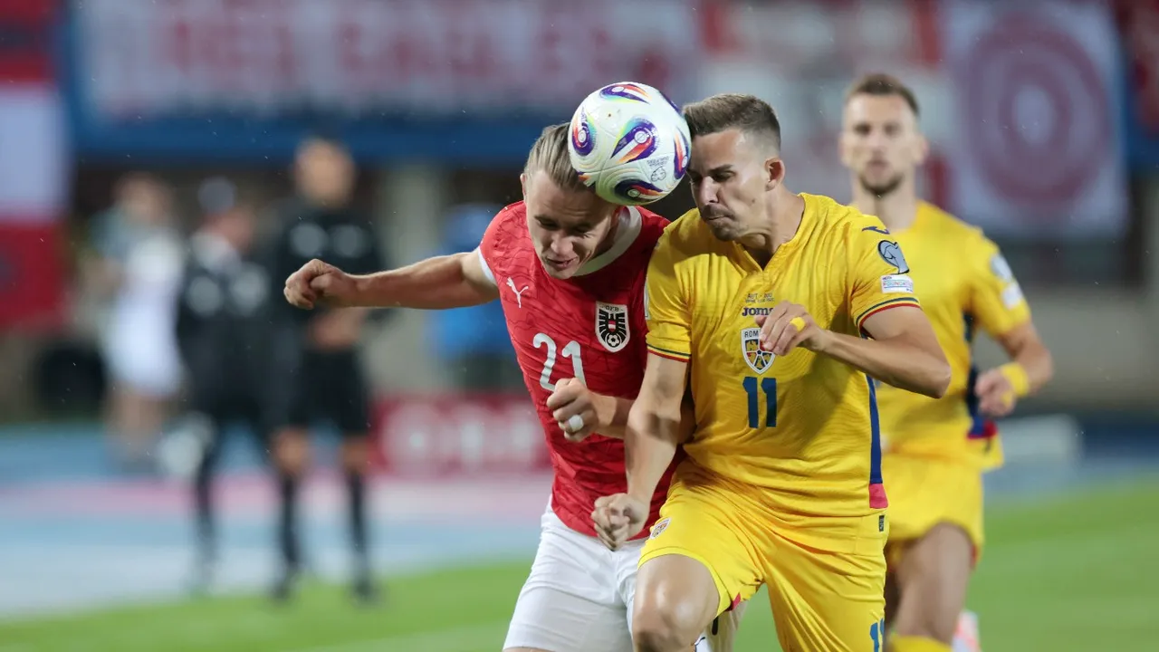 🚨 Austria – România 2-0, în preliminariile Campionatului Mondial 2026! „Tricolorii” se îndepărtează tot mai mult de calificarea directă