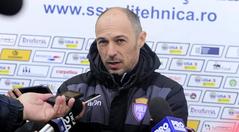 Antrenorul Politehnicii vorbește despre meciul cu Chindia ca despre cel mai important din istoria clubului.** Partida va avea loc pe un teren afectat de ploi