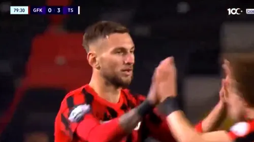 Denis Drăguș, gol de senzație, de la 30 de metri, în meciul cu Trabzonspor. Cum au reacționat comentatorii turci când au văzut execuția românului și de ce Marius Șumudică nu s-a putut bucura. VIDEO
