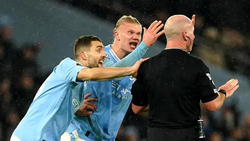 Fază șocantă în Premier League! Erling Haaland a început să urle la arbitru de centru „Fuck off, fuck off”, iar Pep Guardiola a sărit la arbitrul de rezervă: ce s-a întâmplat în minutul 95 al meciului dintre City și Spurs, la scorul de 3-3! VIDEO