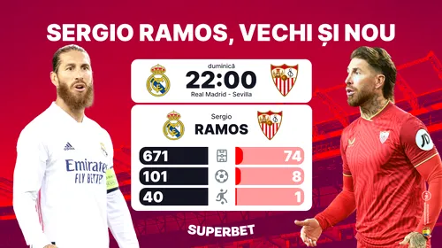ADVERTORIAL | Real Madrid vs Sevilla: vechi și nou pentru Sergio Ramos