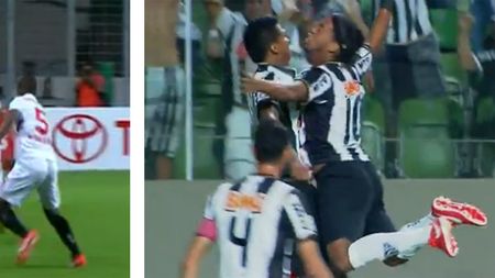 'Proiectul Ronaldinho la CM 2014!'** "Dințosul" i-a încântat pe fani cu o schemă nouă: a "înțepat" mingea, iar adversarii s-au dat cap în cap. VIDEO