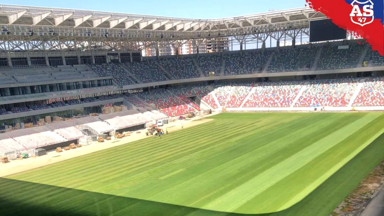 Stadionul „Steaua” arată din ce în ce mai bine! Noi imagini cu arena din Ghencea după ce a fost montat gazonul | FOTO