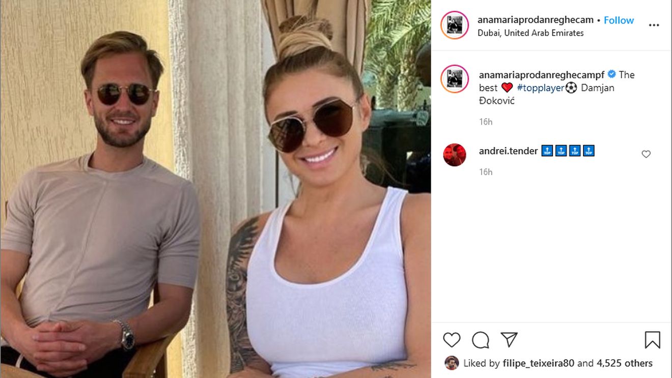 Anamaria Prodan s-a întâlnit cu Damjan Djokovic în vacanța din Dubai: „E cel mai frumos agent, super fit!”
