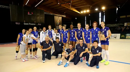 CSM București a învins-o pe ZOK Brcko, scor 3:1, în turul 2 al Challenge Cup la volei feminin