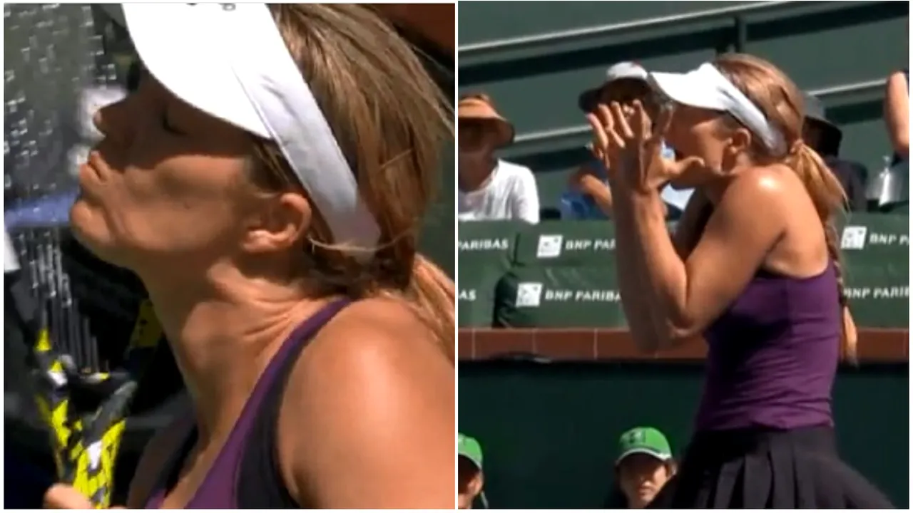 Explozie de nervi la Indian Wells! Danielle Collins s-a lovit puternic cu racheta peste față în timpul meciului pierdut cu o unguroaică de pe locul 80 WTA | VIDEO