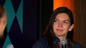 Simona Halep a primit un nou buchet de flori de la un admirator: „La vie en rose”