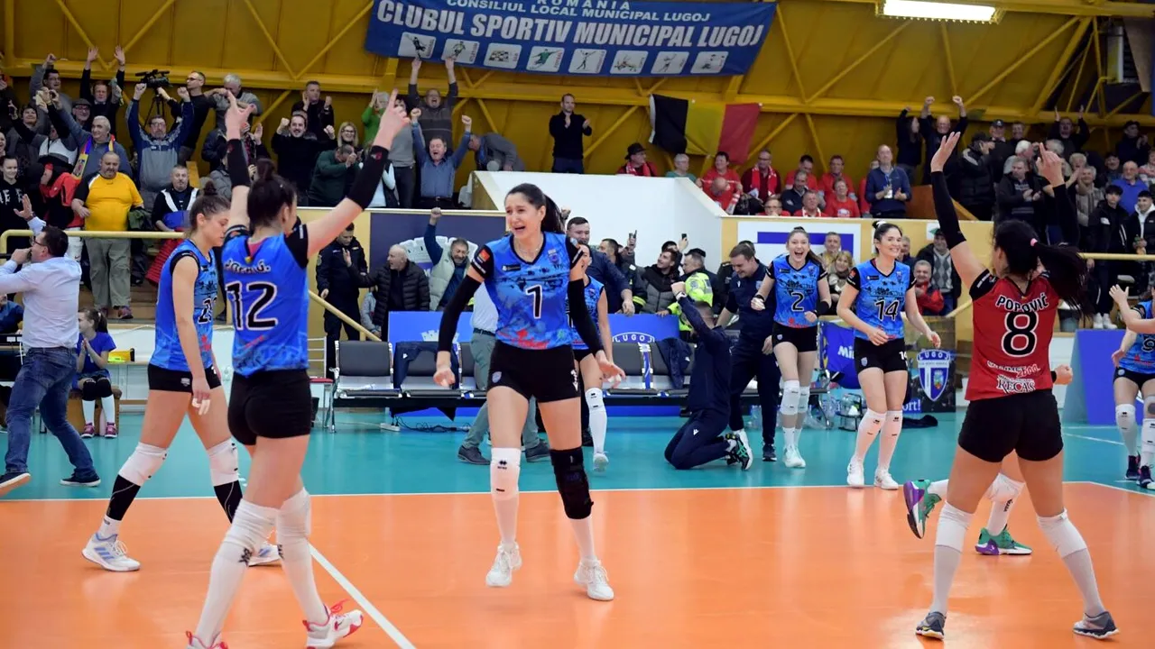 Lugojul, un colț de Europa! CSM s-a calificat pentru prima dată în istorie în semifinalele Cupei Challenge la volei