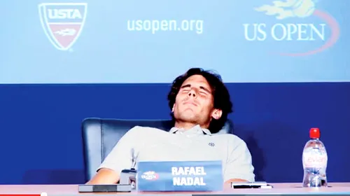 Învins de crampe la US Open!** Nadal s-a prăbușit sub masă în timpul unei conferințe din cauza durerilor puternice de la piciorul drept