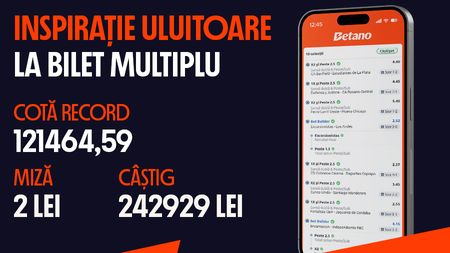 ADVERTORIAL | Cotă câștigătoare record pe Betano, 121464.59!