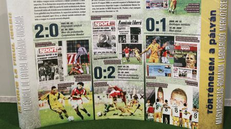 80 de ani de istorie în imagini!** Însă, maghiarii au "uitat" să afișeze poze cu victoria României de la revenirea lui Hagi