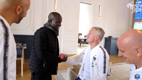 Kante, din nou memorabil! Motivul pentru care a întârziat la ultimul cantonament al Franței și replica genială a lui Deschamps | VIDEO