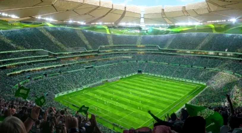 Un stadion cum nu s-a mai văzut pe Pământ: imagini uluitoare cu arena de 92.000 de locuri a Regelui Salman al Arabiei Saudite