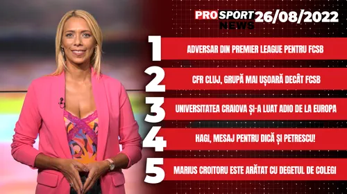 ProSport News | Dezastru pentru FCSB și Gigi Becali! Adversar de sute de milioane de euro în Conference League | VIDEO