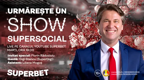 ADVERTORIAL | SHOW SuperSocial debutează marți pe canalul de Youtube Superbet România! Vezi emisiunea pentru SuperBiletele de top