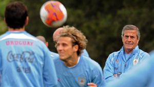 Tabarez, față în față cu ISTORIA!** Selecționerul Uruguayului ar putea egala la București un record de 44 de ani