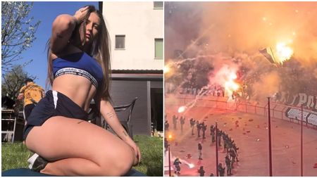 O româncă a încins și mai tare atmosfera la derby-ul Steaua Roșie - Partizan! Jurnaliștii sârbi au rămas mască: „Atrăgătoarea jucătoare de tenis a venit în vizită la noi". FOTO