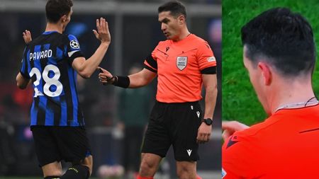 Istvan Kovacs, înjurat pe teren de fotbaliști în Inter - Atletico! Ce a făcut arbitrul român, care în Superliga e extrem de instransigent cu jucătorii care comentează la el