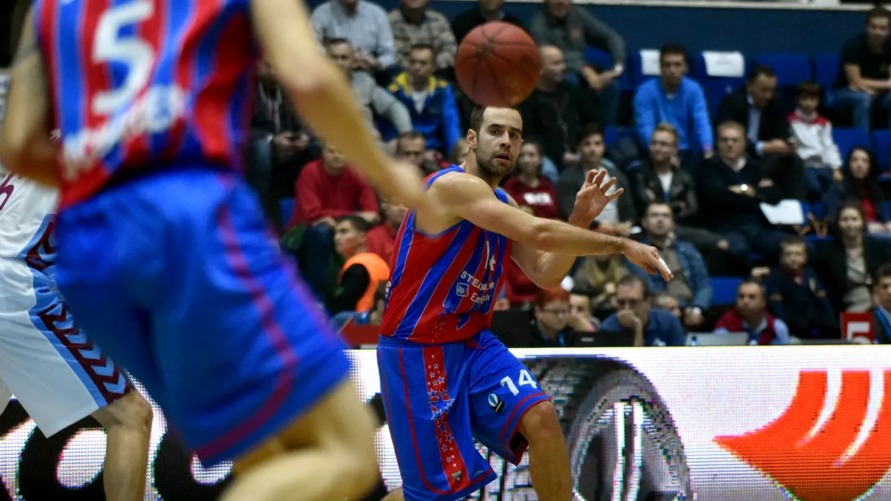 Eurocup | Primul eșec pe teren propriu: Steaua, învinsă de turcii de la Banvit, 64 - 78. Recordul all-time al sârbului Marinovic, umbrit de un joc modest: 