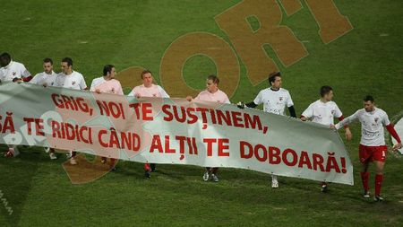 "Grig, noi te susținem!"** Vezi mesajul jucătorilor dinamoviști pentru Grigore