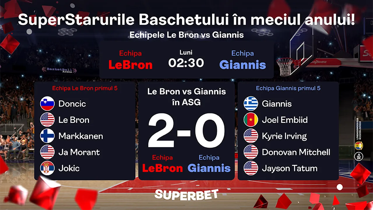 SuperMeciul starurilor! Poate echipa lui Giannis să oprească hegemonia echipei lui LeBron?