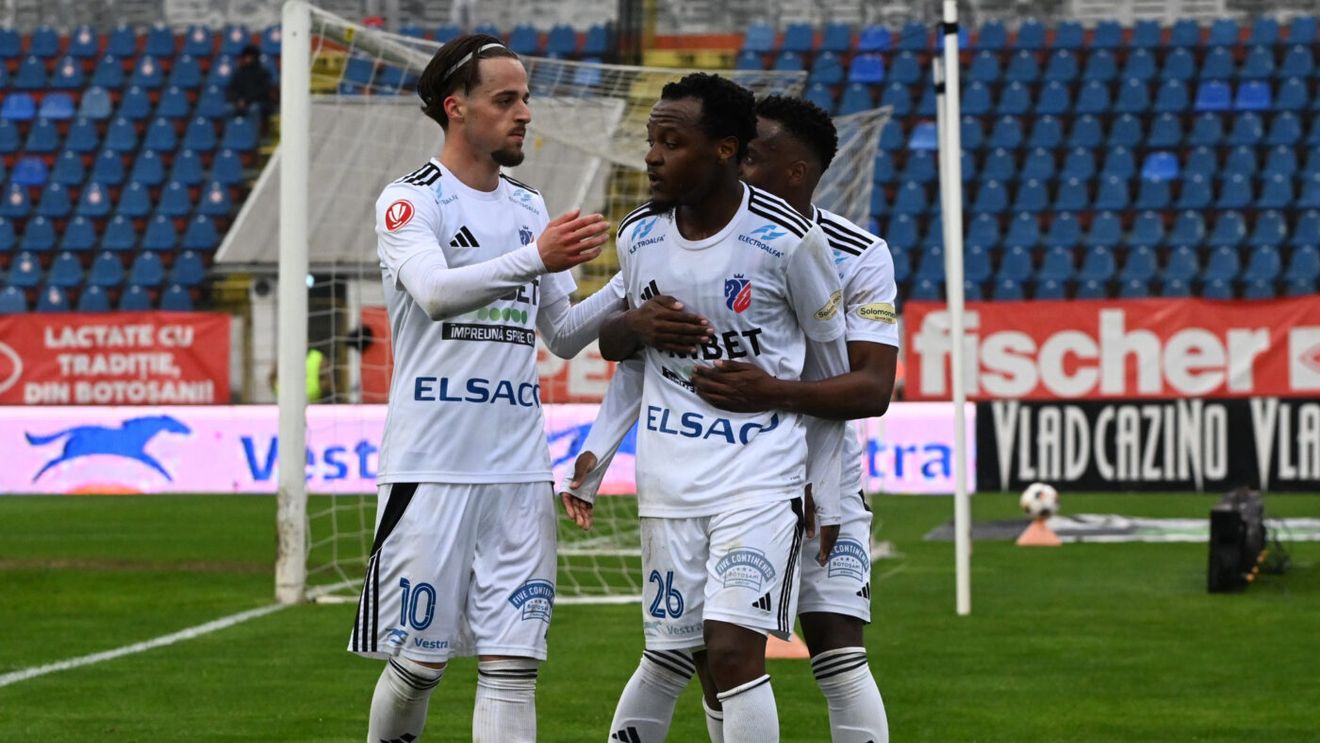 FC Botoșani - Metaloglobus 2-1, Live Text Online, în etapa 5 din play-out-ul Superligii. Mailat înscrie din penalty