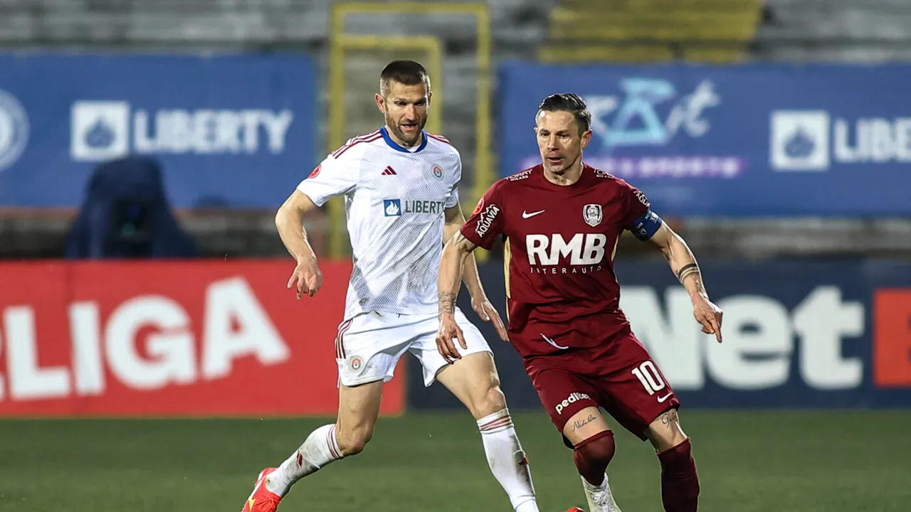 Oțelul Galați - CFR Cluj 0-1, în restanța din etapa a 6-a din Superliga. Dan Petrescu se impune în duelul cu Dorinel Munteanu!