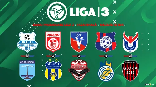 Returul finalelor pentru promovare în Liga 2 | Metalul Buzău, CS Afumați, AFC Câmpulung Muscel, FC Bihor Oradea și Unirea Ungheni urcă un eșalon mai sus