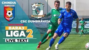 Chindia rămâne în Liga 2, CSC Dumbrăvița retrogradează! Echipa din Târgoviște s-a trezit la pauză, a întors scorul în partea secundă și a câștigat ambele manșe ale barajului