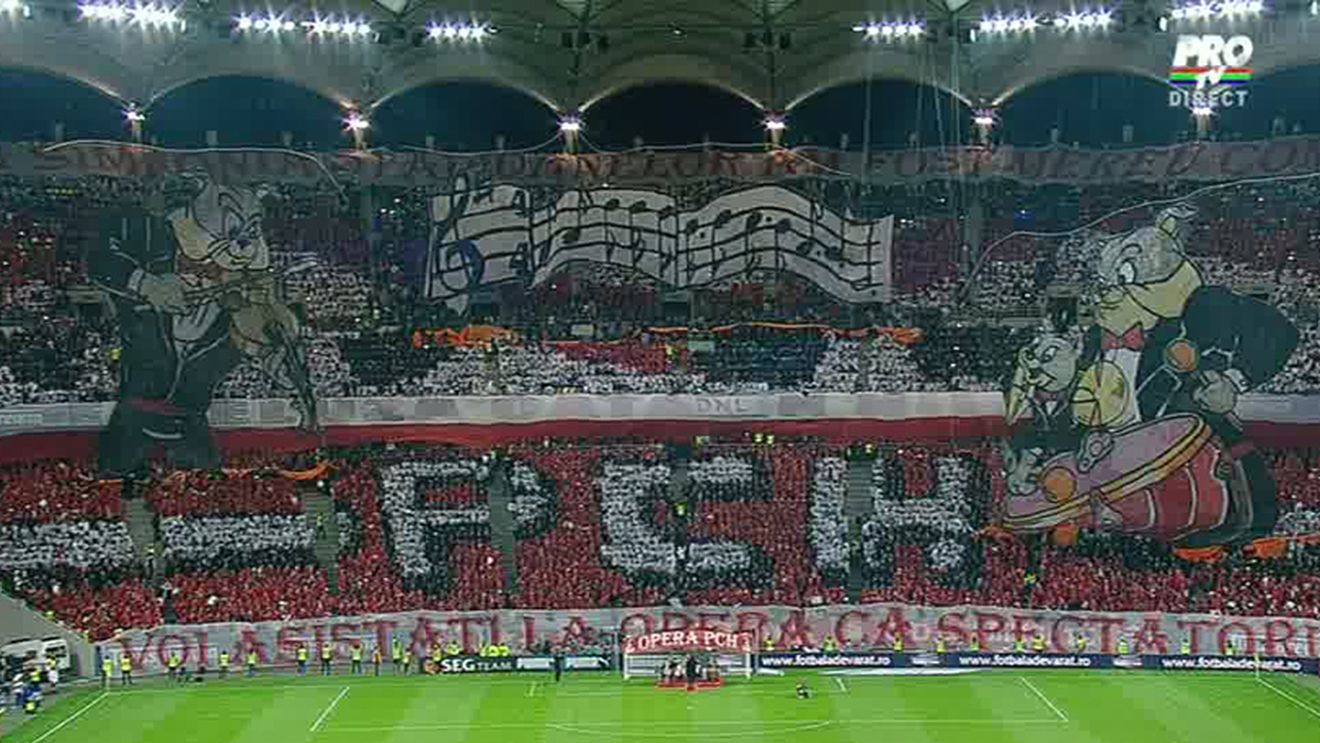 La asta sigur nu te-ai gândit. Mesajul "ascuns" al coregrafiei lui Dinamo. Ce scria de fapt pe portativ, la derby-ul cu Steaua
