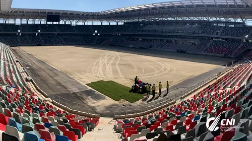 Se vede iarba în Ghencea! A început montarea gazonului pe noul stadion Steaua! Ultimele imagini | FOTO