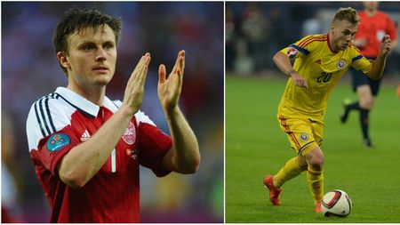 Foști colegi de echipă, Maxim și Kvist s-au ironizat la finalul partidei România - Danemarca: "Am făcut schimb de tricouri cu el, dar nu e pe măsura mea. Îl voi da copiilor mei". Replica românului