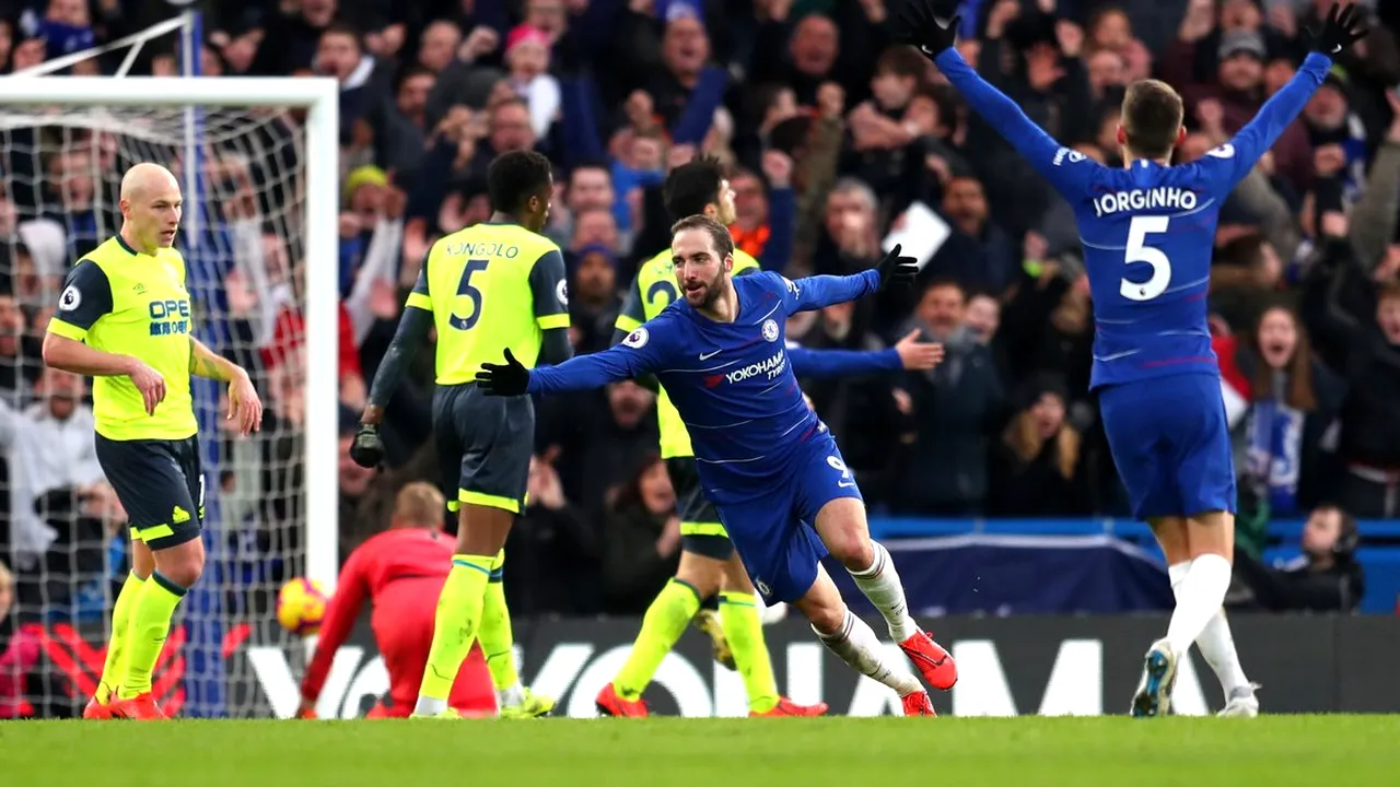 Hazard și Higuain au făcut show în Premier League. Chelsea a dat de pământ cu ultima clasată. Remiză importantă pentru Watford, cu Andone în teren. Rezultatele complete + cum arată clasamentul