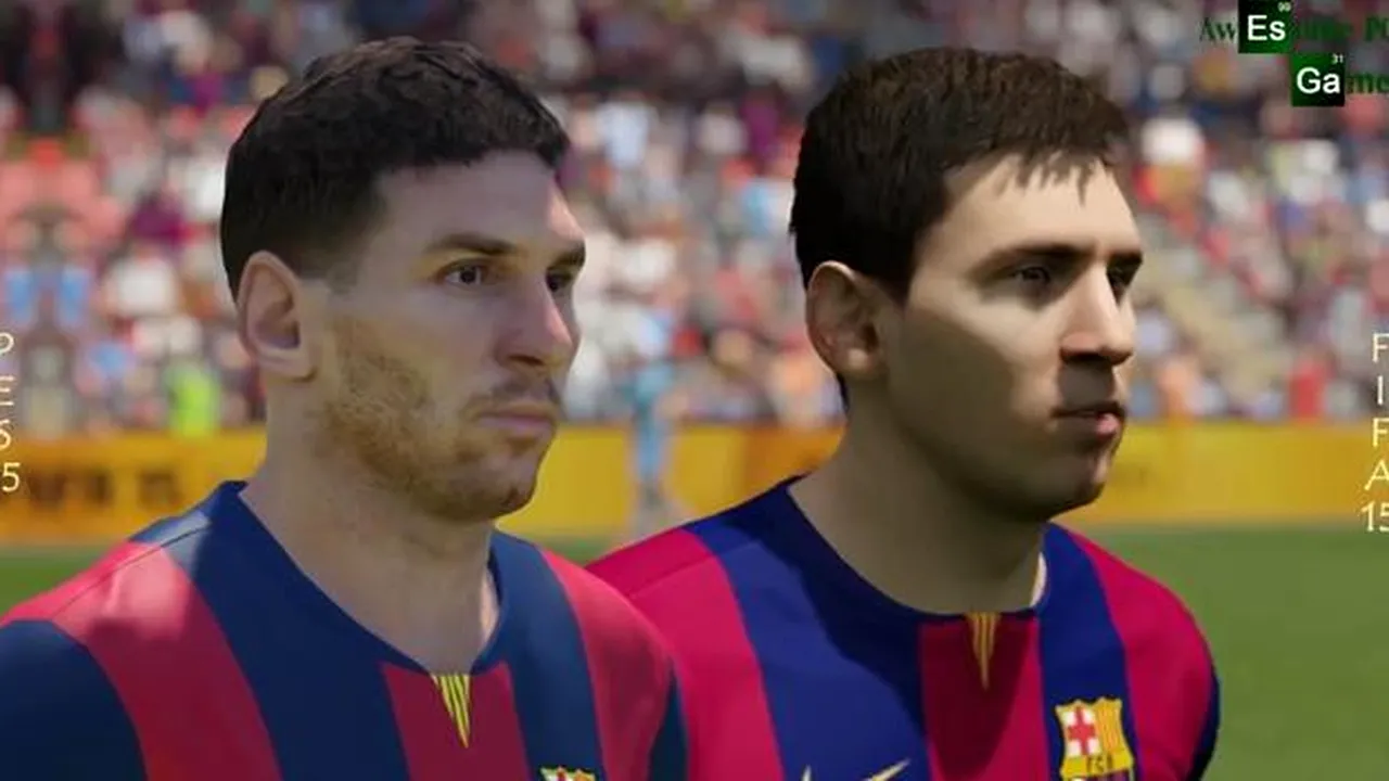FIFA și PES, față în față. Cum arată cei mai cunoscuți fotbaliști în cele mai celebre jocuri de fotbal | VIDEO