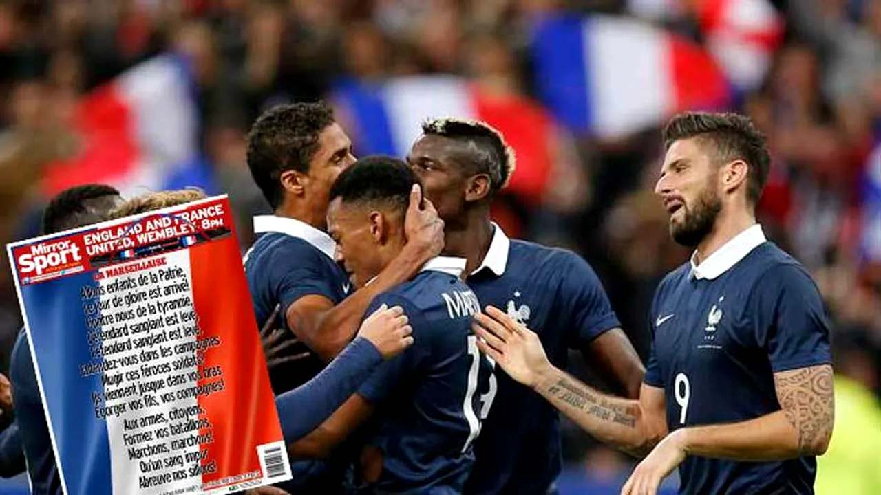 Gest ISTORIC al englezilor înainte de amicalul cu Franța! Cum arată paginile de sport din Mirror și The Sun | FOTO