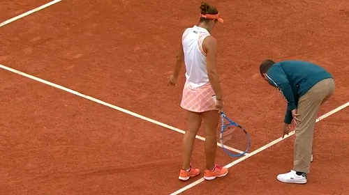 Irina Begu, contrariată de deciziile arbitrului în meciul cu Simona Halep de la Roland Garros. Cum a reacţionat în două momente controversate | GALERIE FOTO