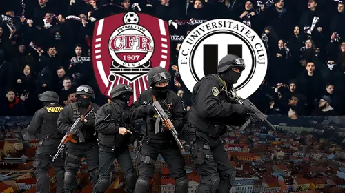Alertă înaintea derby-ului CFR – U Cluj! Serviciul pentru Intervenții și Acțiuni Speciale a intervenit de urgență la stadion, după ce a fost descoperit un dispozitiv exploziv asemănător unei bombe. EXCLUSIV