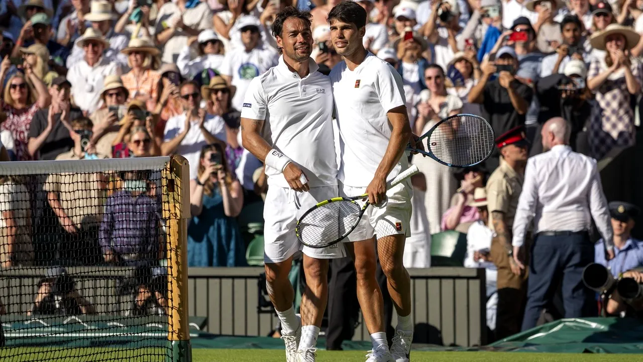 Gest surprinzător după Alcaraz – Fognini. Italianul s-a dus direct la spaniol: „Poți să-mi dai tricoul tău?”