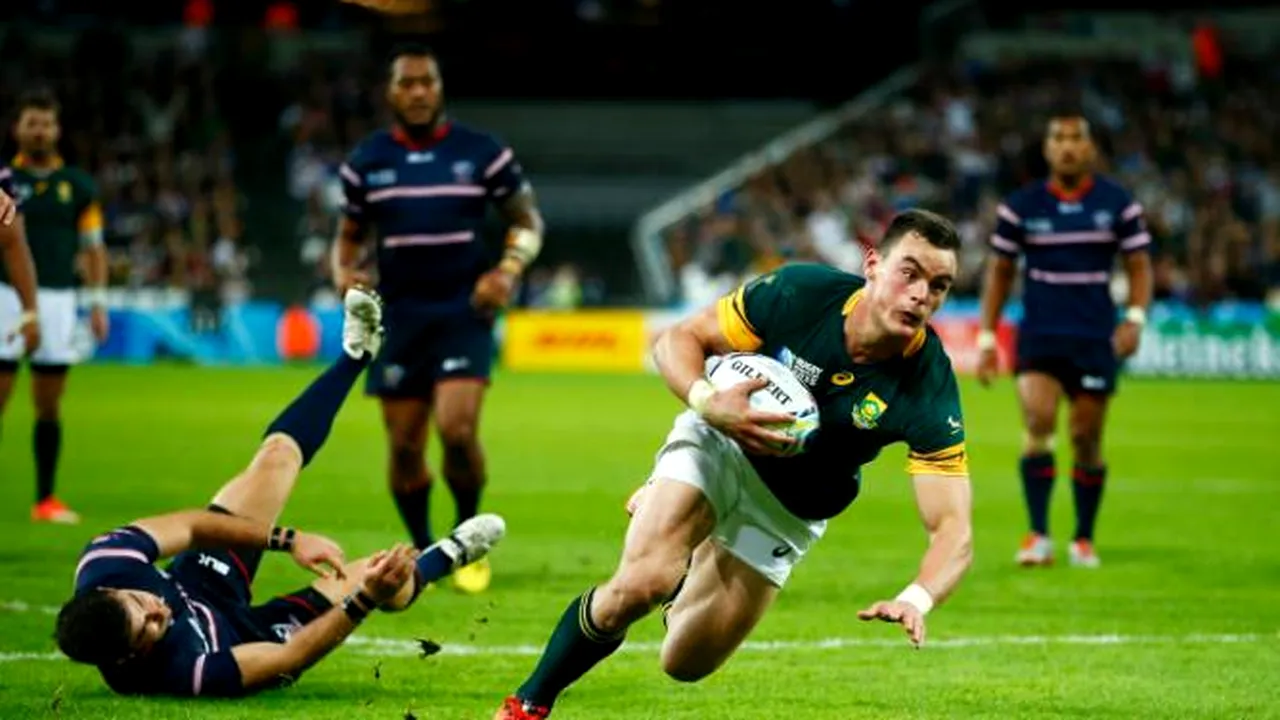 Africa de Sud a învins SUA, scor 64-0, și s-a calificat în sferturi la Cupa Mondială de rugby